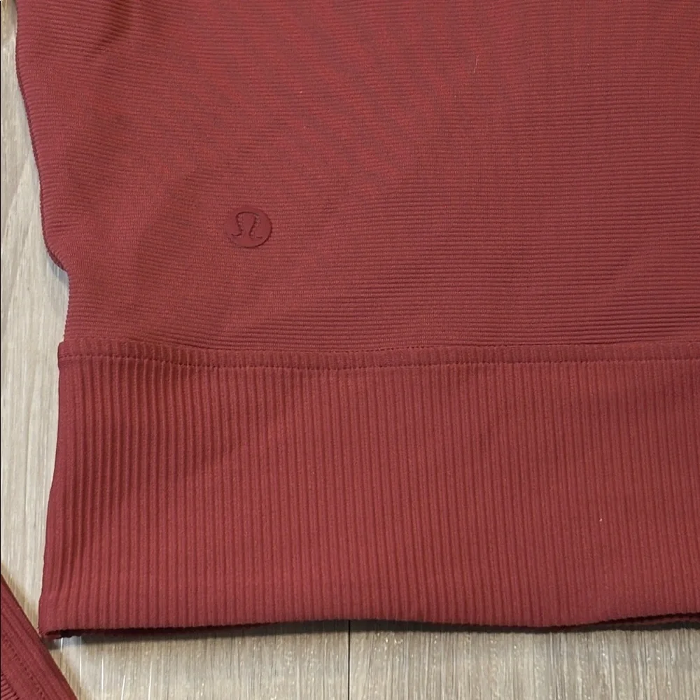 Lululemon Take It In Stride 1/2 Zip in Chianti